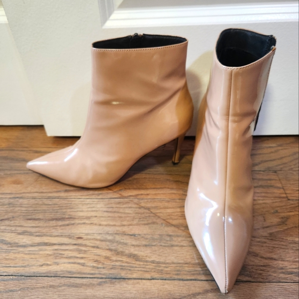 Tan TopShop heeled boots